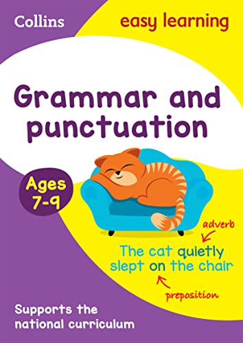 Book cover with a sleeping orange cat and grammar examples.