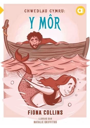 Book cover showing a man in a boat looking at a mermaid underwater.
