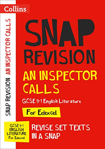 Red book cover with white "SNAP REVISION" text and title "An Inspector Calls".