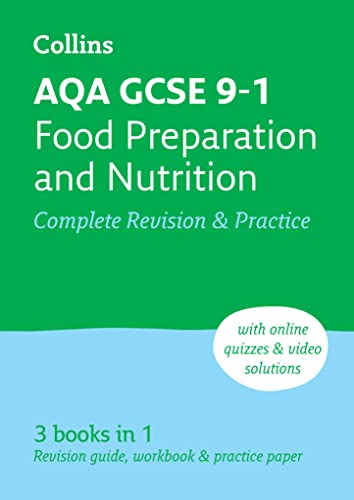 Green textbook cover for AQA GCSE Food Preparation & Nutrition revision.