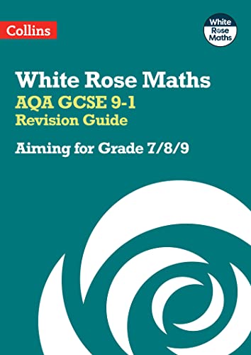 Blue and white GCSE Maths revision guide cover with spiral design.