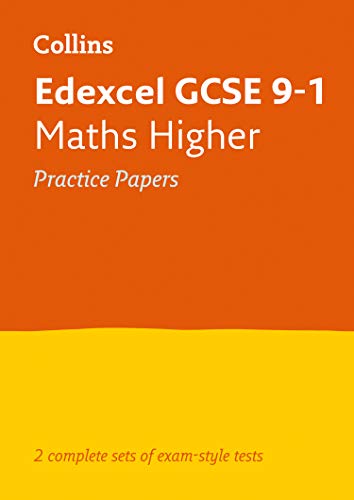 Orange and yellow book cover with "Edexcel GCSE Maths Higher" text.