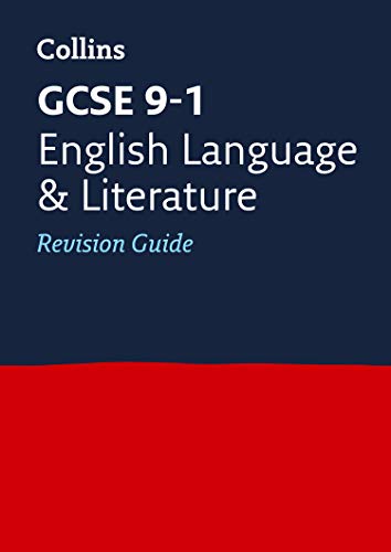 Collins GCSE English Language & Literature Revision Guide cover, dark blue and red.