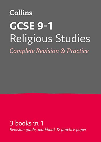 Collins GCSE Religious Studies revision guide, grey and red cover.