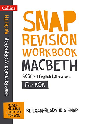 Collins Snap Revision Workbook for GCSE Macbeth, orange and black cover.