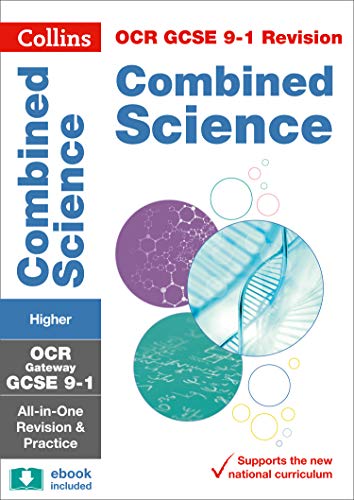 Collins OCR Combined Science GCSE revision guide with DNA illustration.