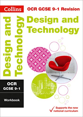 The image depicts a workbook cover with a red chair and abstract shapes.
