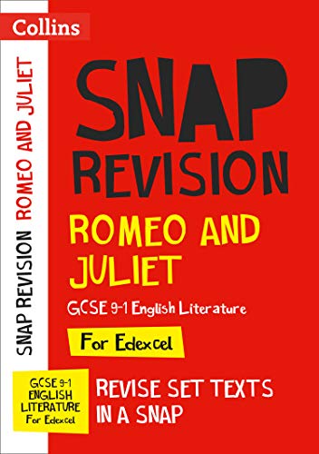 Red book cover with white "SNAP REVISION" text and "Romeo and Juliet" title.