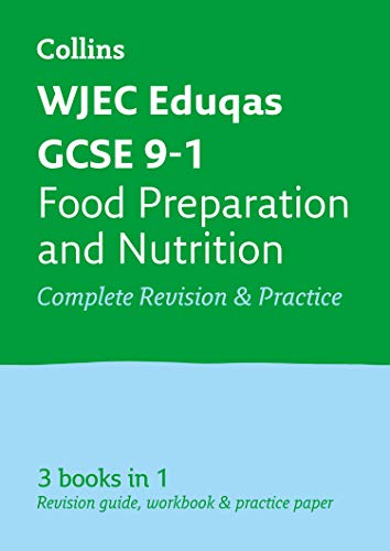 Green and blue book cover for WJEC Eduqas GCSE Food Preparation.