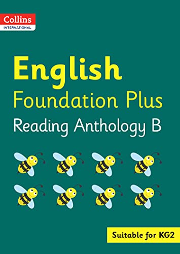 Book cover: "English Foundation Plus Reading Anthology B" with bees.