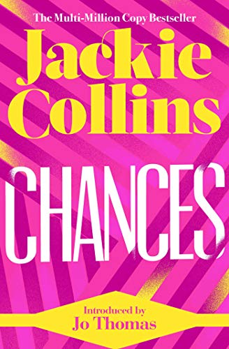 Book cover for "Chances" by Jackie Collins, with bold yellow and white text.