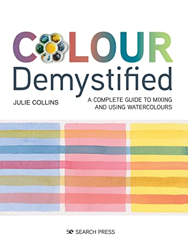 Book cover with colourful watercolour swatches and the title "Colour Demystified".