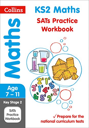 Collins KS2 Maths SATs practice workbook cover with illustrations.