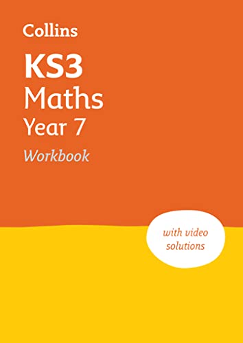 Orange and yellow cover for Collins KS3 Maths Year 7 Workbook.