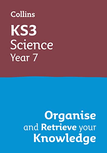 Collins KS3 Science Year 7 study book cover with maroon and blue sections.