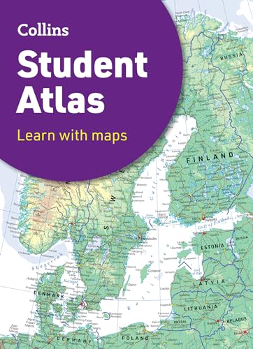 Cover of Collins Student Atlas featuring a map of Northern Europe and the Baltic.