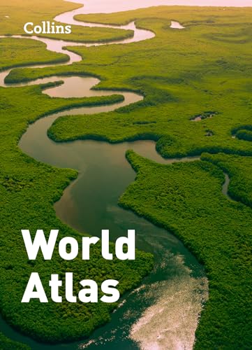 Collins World Atlas paperback cover with a winding river landscape.