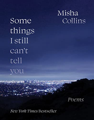 Book cover with white text over a nighttime city landscape.
