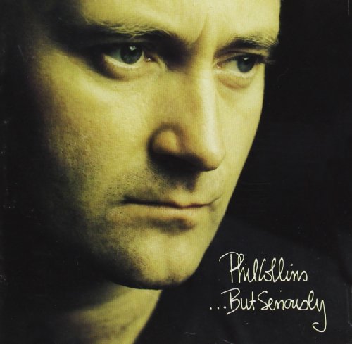 Close-up portrait of Phil Collins on the album cover “…But Seriously”.