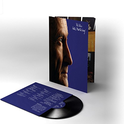 Phil Collins’ “Hello. I Must Be Going” vinyl record and lyric sheet.