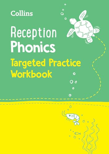 Collins Reception Phonics workbook cover with turtle and underwater scene.