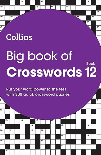Purple cover of "Big Book of Crosswords 12" with a crossword grid.