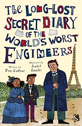 Book cover with illustrated characters and a partial Eiffel Tower.