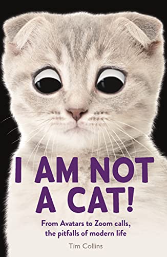 Book cover featuring a close-up of a Scottish Fold cat with large eyes.