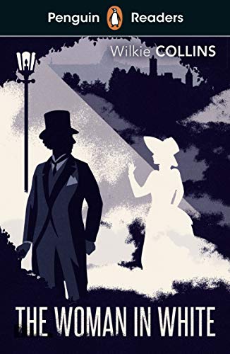Book cover: "The Woman in White" with figures in a misty landscape.
