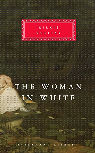 Book cover for “The Woman in White” featuring a woman in a field.