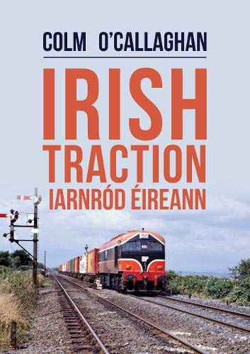 Book cover featuring an Irish train on railway tracks.