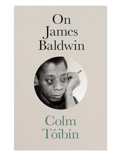 Book cover: portrait of James Baldwin with author name, Colm Tóibín.