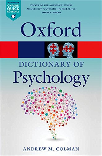 Oxford Dictionary of Psychology book cover with brain imagery.