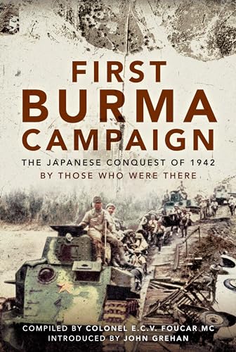 Book cover: “First Burma Campaign” depicting Japanese tanks and soldiers.