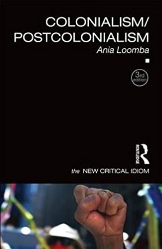 Black book cover with white text: "Colonialism/Postcolonialism" and a raised fist image.