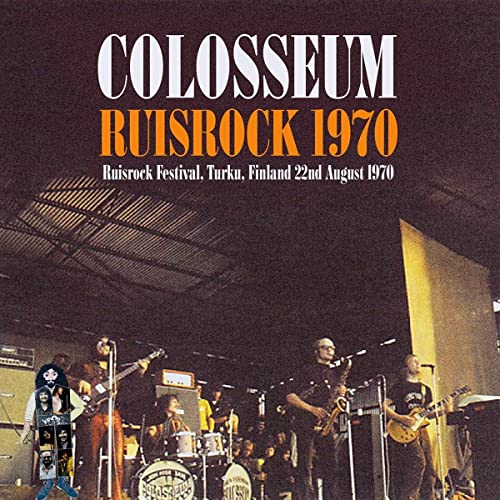 Colosseum live concert photo from Ruisrock Festival, Finland, 1970 CD cover.