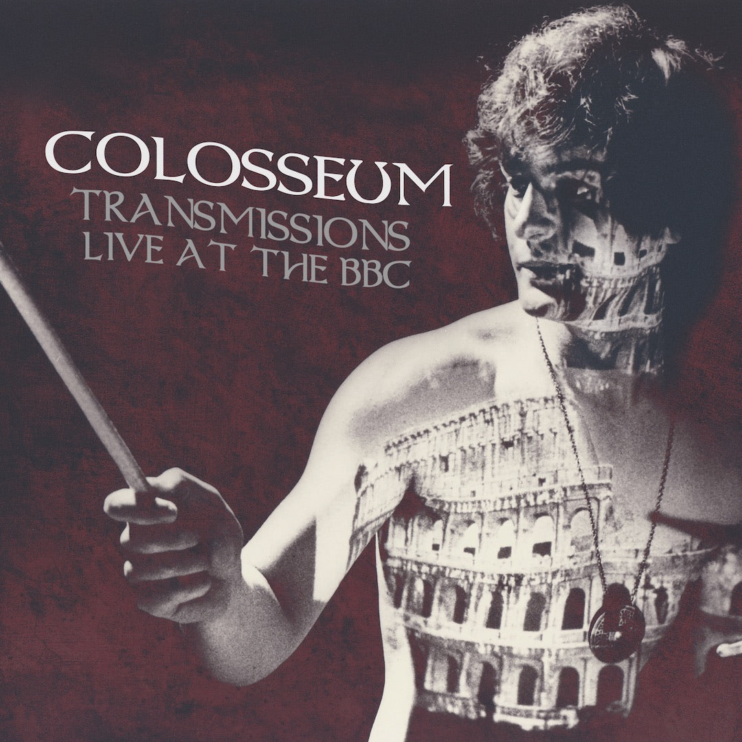 Album cover featuring a drummer with a Colosseum image projected onto his body.