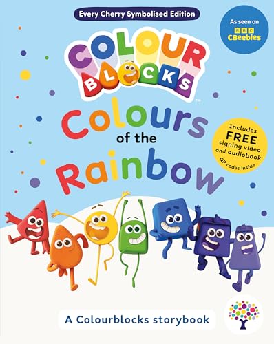 Book cover featuring colourful geometric character illustrations and rainbow text.