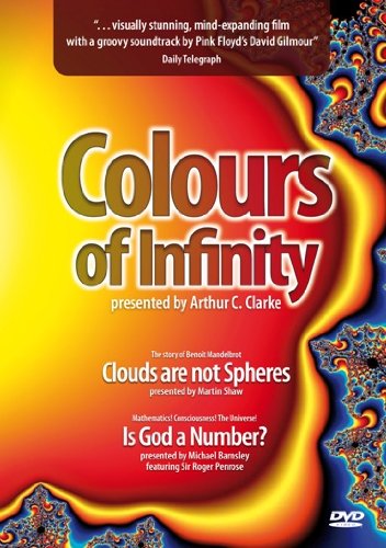 DVD cover for “Colours Of Infinity” featuring fractal art and bold text.