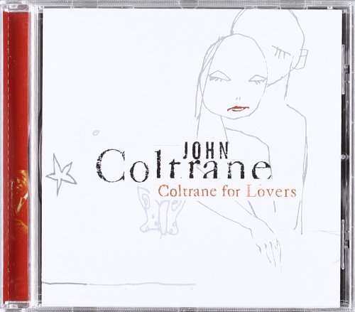 CD cover for John Coltrane’s “Coltrane for Lovers” with sketched portrait.