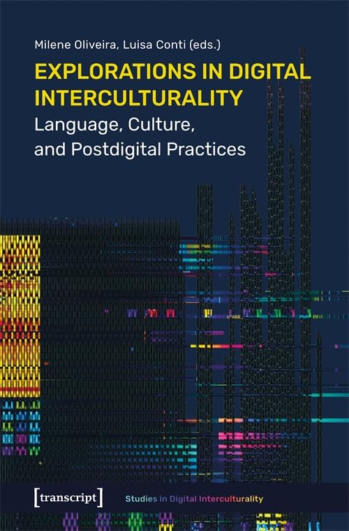 Book cover with title "Explorations in Digital Interculturality" and abstract digital art.