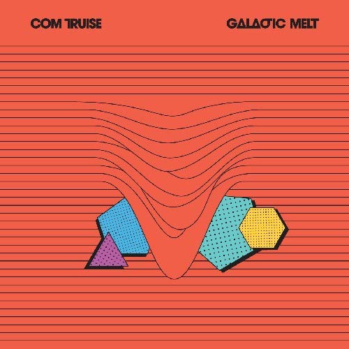 Album cover for Com Truise’s “Galactic Melt” with geometric shapes.