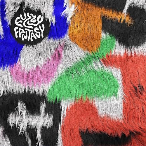 CD cover with colorful, textured faux fur and central text.