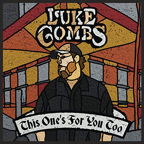Illustrated album cover featuring Luke Combs in front of a stylized building background.
