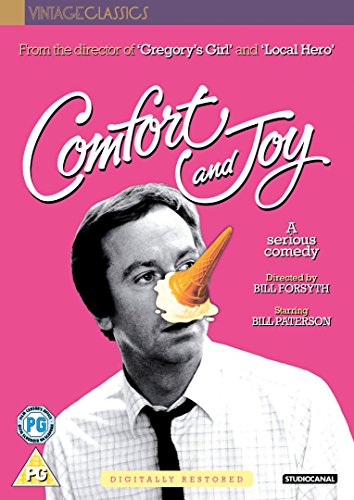 DVD cover for Comfort and Joy showing a man with an ice cream cone.