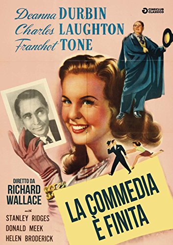 DVD cover for "Commedia E Finita" featuring Deanna Durbin and Charles Laughton.