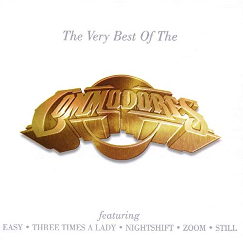 CD cover for "The Very Best Of The Commodores" with gold lettering.