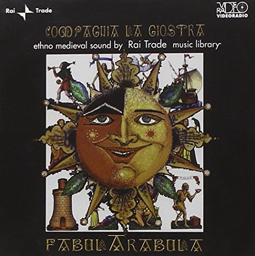 CD cover: stylized sun face surrounded by musicians and medieval scenes.