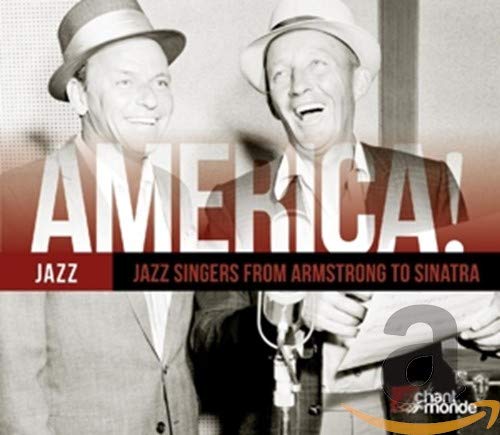 CD cover featuring Frank Sinatra and Louis Armstrong, titled "America! Jazz".