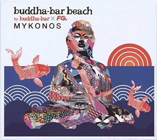 CD cover: Buddha in lotus position with koi fish and waves.